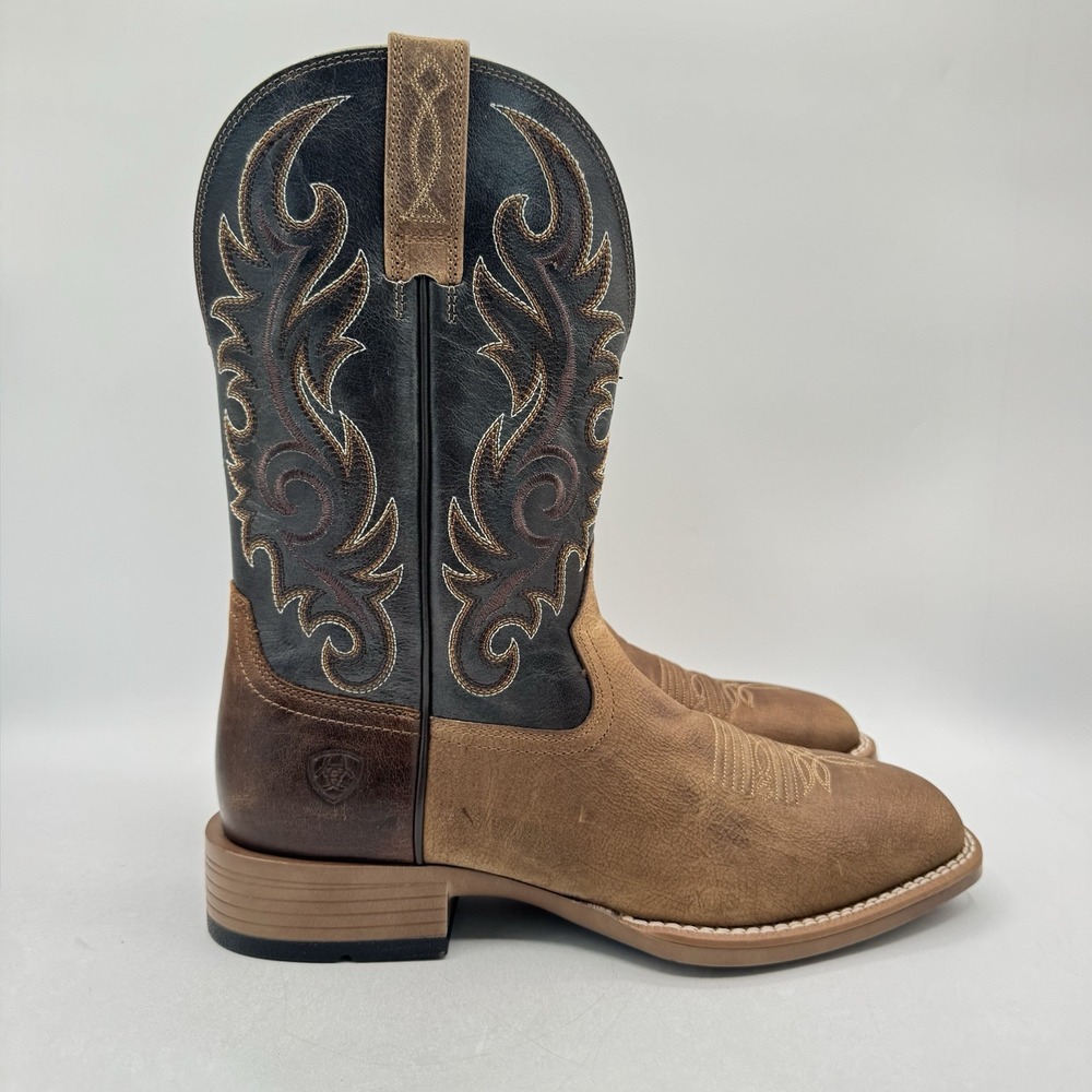 Ariat Lasco Western Boots Men's Size 9 D Blue Leather Bantam Weight - Picture 5 of 16